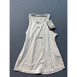 Nike Dri-FIT Training Tank Top Girls Medium White New
